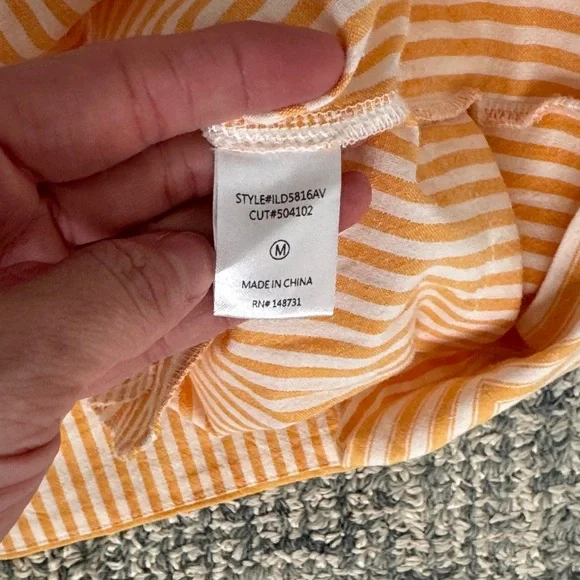 Chic Striped Peach and White Tunic - Picture 11 of 12